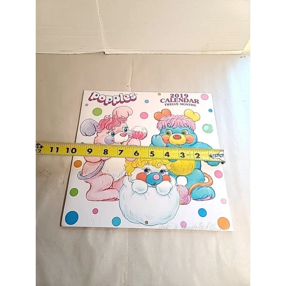 2019 Popples Wall Calendar Ephemera 80's Art ( Open)